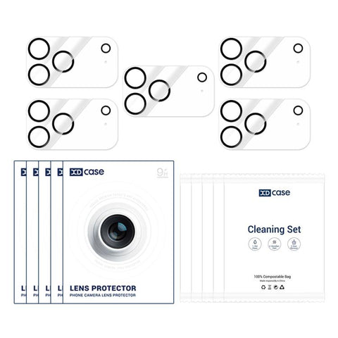 XDcase 5pcs Silkscreen Integrated Tempered Glass Back Camera Film, For iPhone 17 Pro Max, For iPhone 17 Pro, For iPhone 17, For iPhone Air