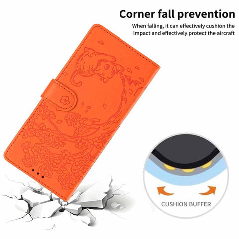 Tree Cat Embossed Flip Vegan Leather Phone Case, For Samsung Galaxy Note20, For Samsung Galaxy Note20 Ultra, For Samsung Galaxy S20 Ultra, For Samsung Galaxy S20, For Samsung Galaxy S20+