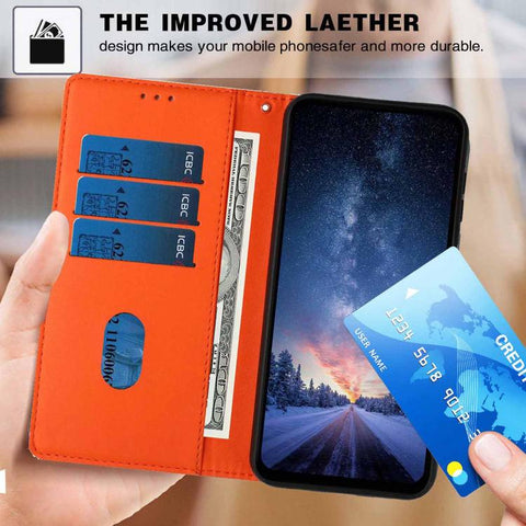 Tree Cat Embossed Flip Vegan Leather Phone Case, For Samsung Galaxy M36 5G, For Samsung Galaxy M56 5G, For Samsung Galaxy M16 5G, For Samsung Galaxy M06 5G, For Samsung Galaxy M53, For Samsung Galaxy M33 5G
