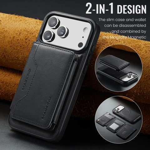 MAGKING K3 Series MagSafe RFID K3 Pro Card Bag Detachable Phone Case, For iPhone 18 Pro / 17 Pro, For iPhone 18 Pro Max / 17 Pro Max, For iPhone Air