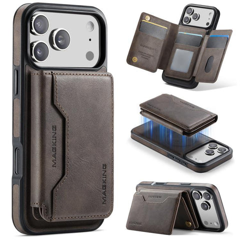 MAGKING K3 Series MagSafe RFID K3 Pro Card Bag Detachable Phone Case, For iPhone 18 Pro / 17 Pro, For iPhone 18 Pro Max / 17 Pro Max, For iPhone Air