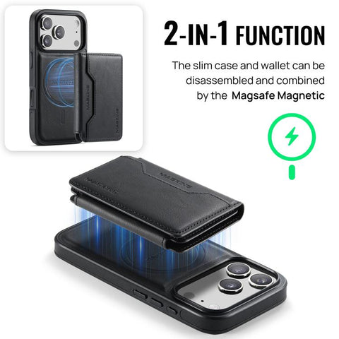 MAGKING K3 Series MagSafe RFID K3 Pro Card Bag Detachable Phone Case, For iPhone 18 Pro / 17 Pro, For iPhone 18 Pro Max / 17 Pro Max, For iPhone Air