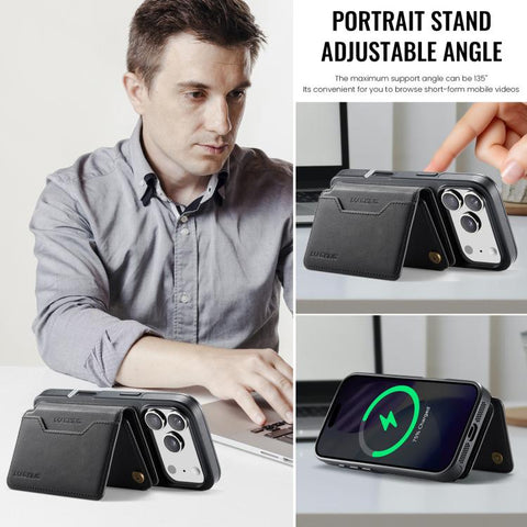 MAGKING K3 Series MagSafe RFID K3 Pro Card Bag Detachable Phone Case, For iPhone 18 Pro / 17 Pro, For iPhone 18 Pro Max / 17 Pro Max, For iPhone Air
