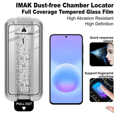 imak Dust-free Chamber Locator Full Coverage Tempered Glass Film, For Galaxy A57 5G, For Samsung Galaxy A36 5G / A56 5G, For Samsung Galaxy A35 5G / A55 5G