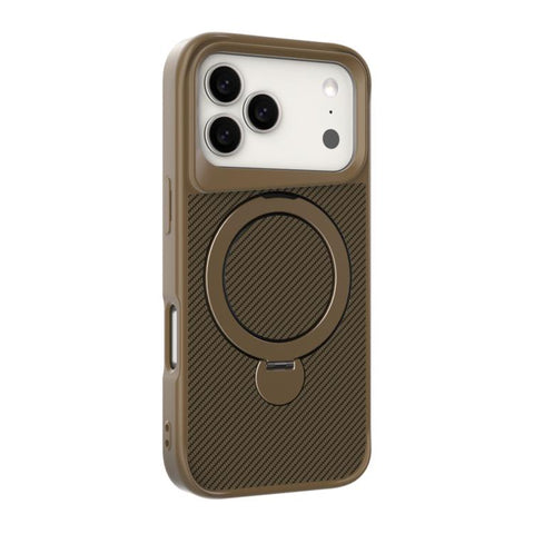 Carbon Fiber Texture 360 MagSafe Holder Phone Case, For iPhone 18 Pro Max / 17 Pro Max
