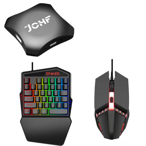 JCHF Gaming Keyboard And Mouse Converter, Single Adapter Base, 3 in 1 Adapter Keyboard Mouse Kit, 5 in 1 Adapter Keyboard Mouse Pad Holder Kit