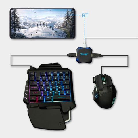 JCHF Gaming Keyboard And Mouse Converter, Single Adapter Base, 3 in 1 Adapter Keyboard Mouse Kit, 5 in 1 Adapter Keyboard Mouse Pad Holder Kit