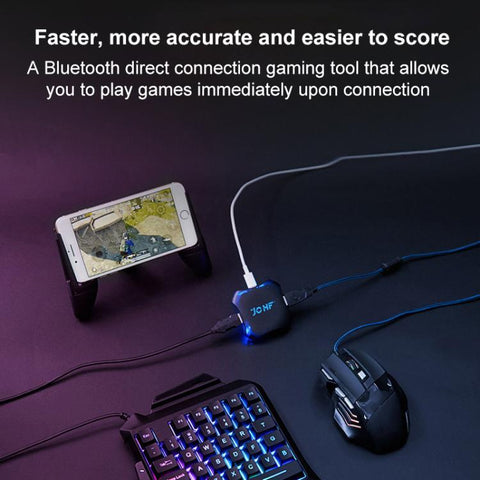 JCHF Gaming Keyboard And Mouse Converter, Single Adapter Base, 3 in 1 Adapter Keyboard Mouse Kit, 5 in 1 Adapter Keyboard Mouse Pad Holder Kit
