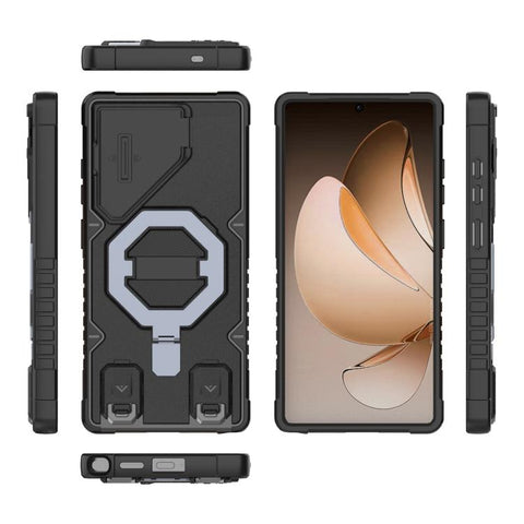 Camera Shield Armor MagSafe Holder Phone Case with Strap, For Samsung Galaxy S25 Ultra 5G