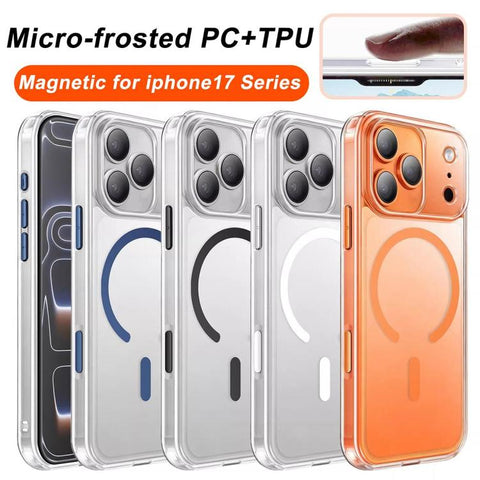 Frosted PC Hybrid TPU Magnetic Phone Case with AI Sensing Key, For iPhone 17 Pro Max, For iPhone 17 Pro, For iPhone 17, For iPhone Air, For iPhone 16 Pro Max, For iPhone 16 Pro, For iPhone 16