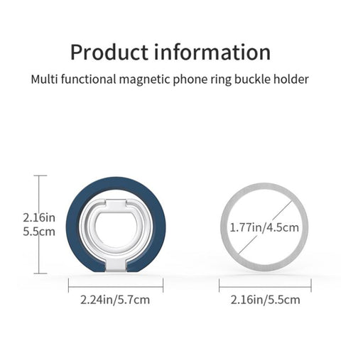 Multi-Functional 360 Degree Rotation Ring Buckle Magnetic Phone Holder, Magnetic 21st Generation Phone Holder