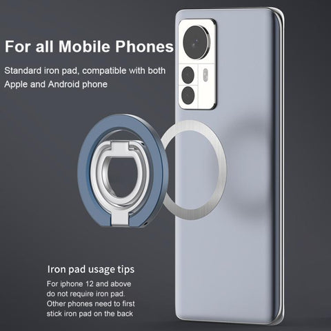 Multi-Functional 360 Degree Rotation Ring Buckle Magnetic Phone Holder, Magnetic 21st Generation Phone Holder