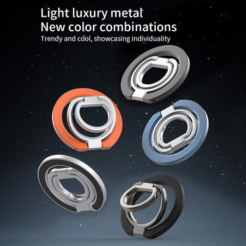 Multi-Functional 360 Degree Rotation Ring Buckle Magnetic Phone Holder, Magnetic 21st Generation Phone Holder