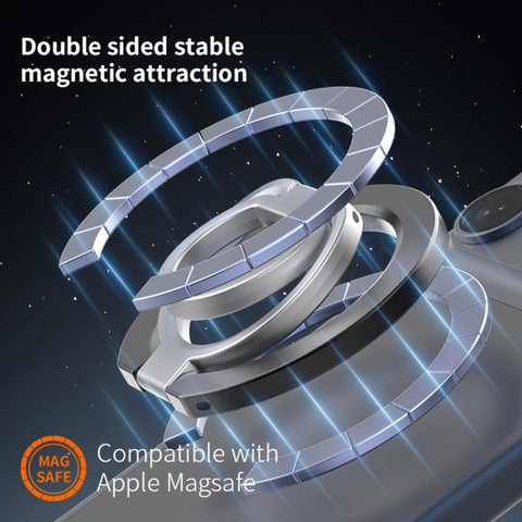 Multi-Functional 360 Degree Rotation Ring Buckle Magnetic Phone Holder, Magnetic 21st Generation Phone Holder