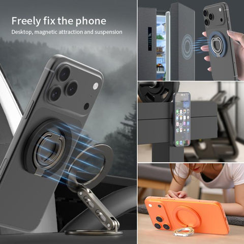 Multi-Functional 360 Degree Rotation Ring Buckle Magnetic Phone Holder, Magnetic 21st Generation Phone Holder