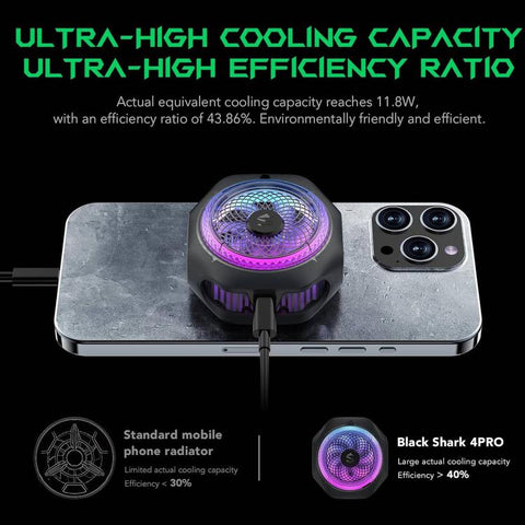 Black Shark Mag-Cooler 4 Pro 27W Magnetic Semiconductor Cooling Back Clip Phone Radiator, Mag-Cooler 4 Pro