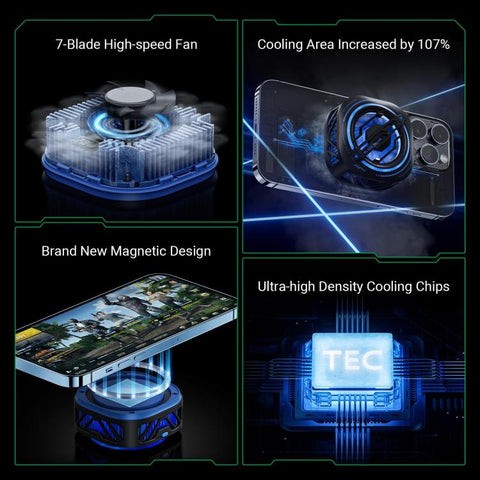 Black Shark Mag-Cooler 3 Pro 20W Magnetic Semiconductor Cooling Back Clip Phone Radiator, Mag-Cooler 3 Pro