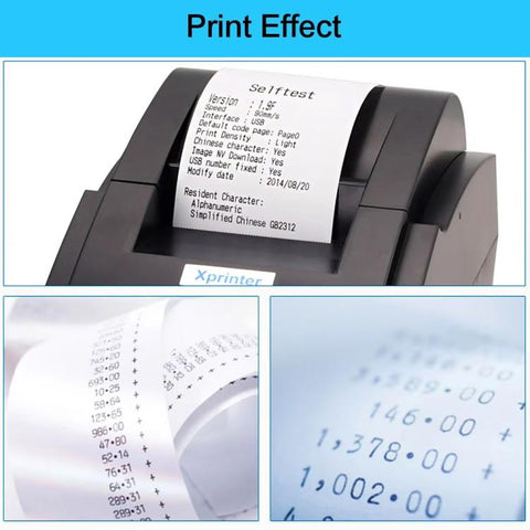 Xprinter XP58IIH 58mm Thermal Receipt Printer, USB, USB+Bluetooth, USB + 12 Rolls of Paper