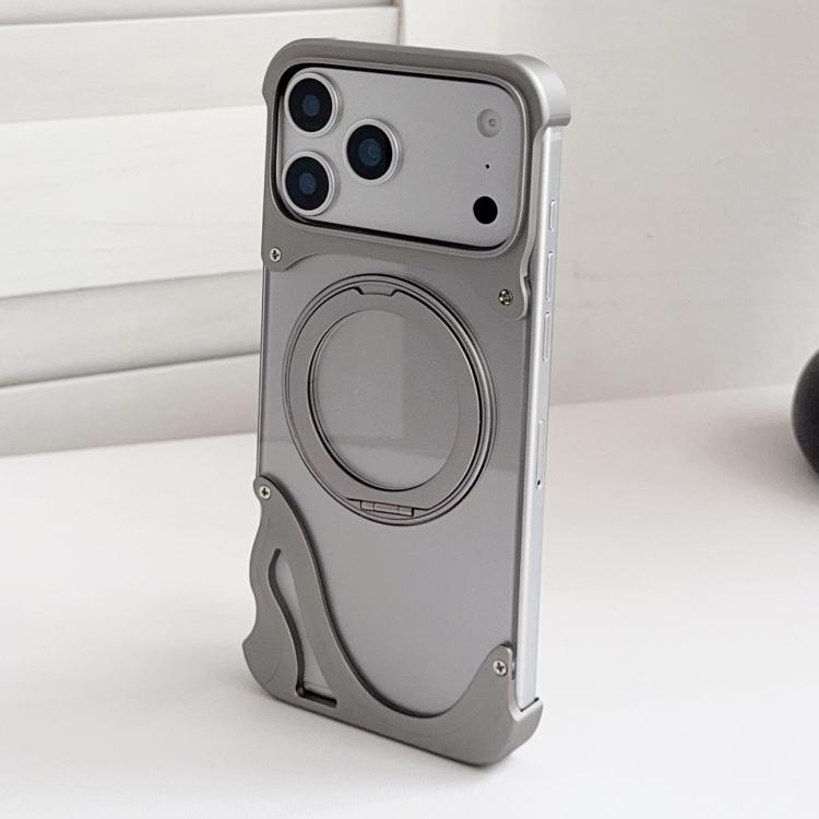 Dolphin Original Color Metal Frameless 360 Rotation Holder Magnetic Phone Case, For iPhone 18 Pro / 17 Pro, For iPhone 18 Pro Max / 17 Pro Max