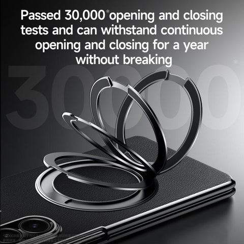 SULADA Rotating Magnetic Holder Shell Film Integrated Genuine Leather Phone Case, For Galaxy Z Fold8 Ultra 5G, For Galaxy Z Fold7 5G