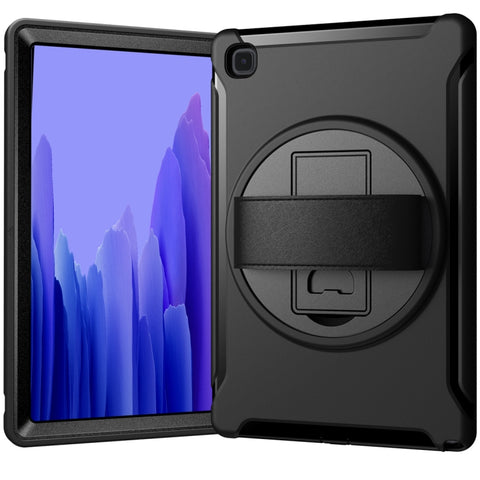 360 Degree Rotation PC + TPU Protective Case with Holder & Hand Strap, For Samsung Galaxy Tab A7 10.4 (2020)