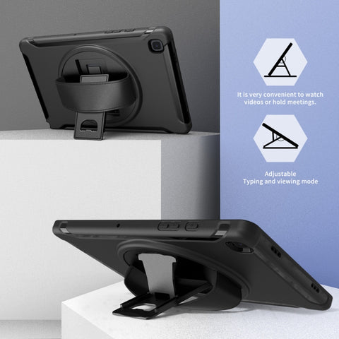 360 Degree Rotation PC + TPU Protective Case with Holder & Hand Strap, For Samsung Galaxy Tab A7 10.4 (2020)