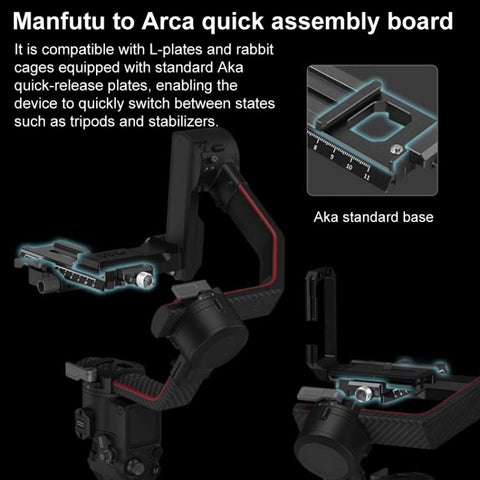 For DJI RS3 mini SmallRig Gimbal Mount, Sling Handle, Arca-Swiss Mount Plate, Extended Vertical Arm