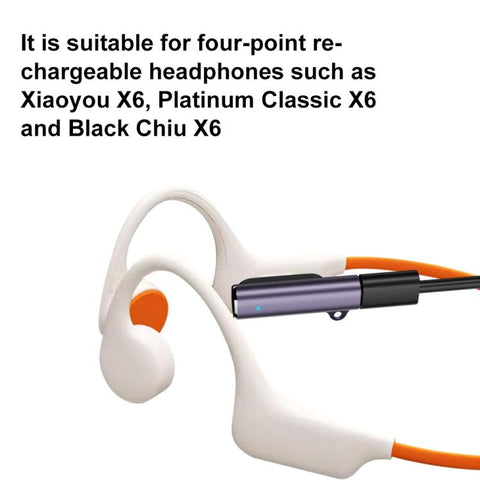 4 Pin Bone Conduction Earphone Type-C Interface Adapter Converter