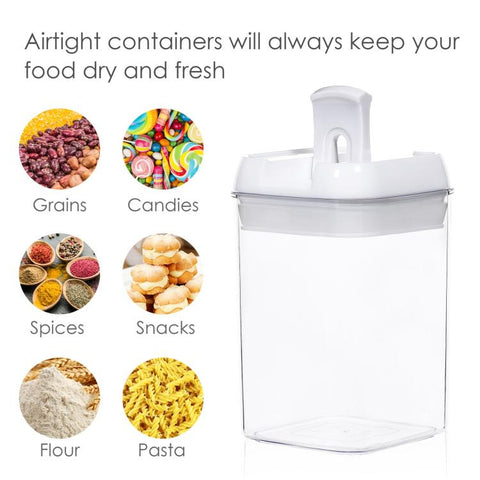 Food-Grade Moistureproof Sealed Storage Containers for Grains and Cereals, 500ML, 800ML, 1200ML, 7pcs/Set