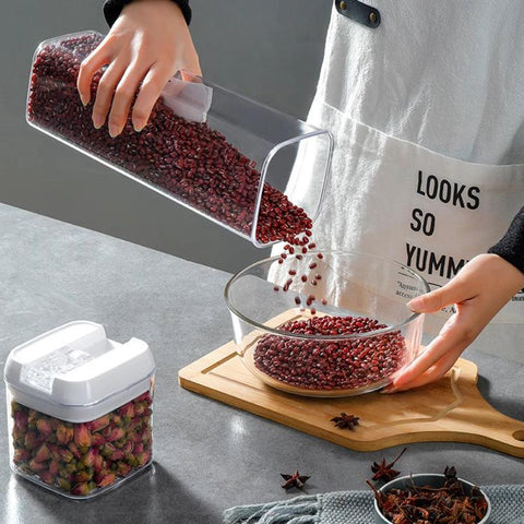 Food-Grade Moistureproof Sealed Storage Containers for Grains and Cereals, 500ML, 800ML, 1200ML, 7pcs/Set