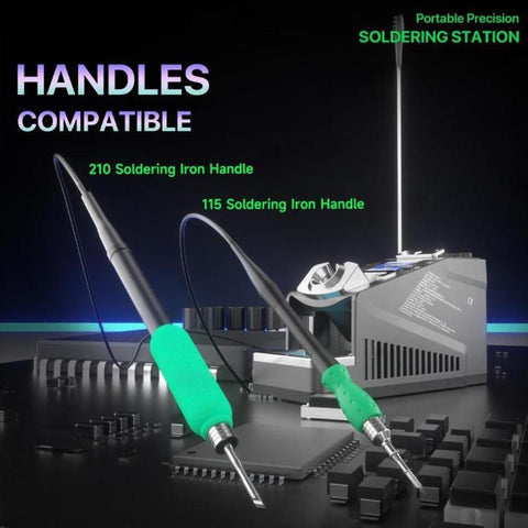 MECHANIC X60 Pro Portable Precision Soldering Station Compatible with 115 / 210 Soldering Handles, EU Plug, US Plug