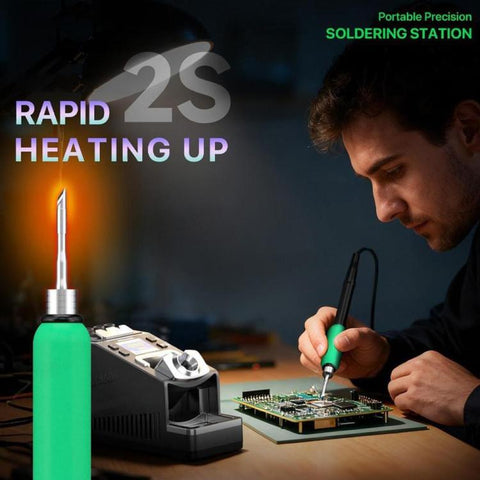 MECHANIC X60 Pro Portable Precision Soldering Station Compatible with 115 / 210 Soldering Handles, EU Plug, US Plug