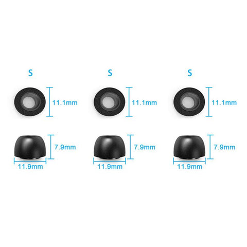 XDcase 3 Pairs Replacement Memory Foam Ear Tips, S Size, 3 Pairs S Size
