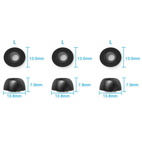 XDcase 3 Pairs Replacement Memory Foam Ear Tips, L Size, 3 Pairs S Size, 3 Pairs L Size