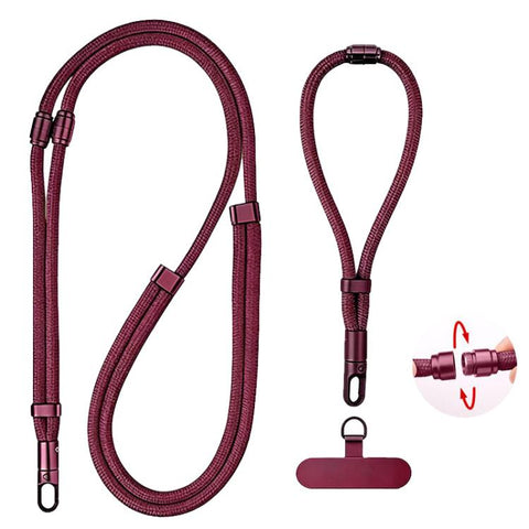 XDcase Detachable 3-in-1 Crossbody / Neck / Wrist Strap Anti-Lost Phone Lanyard with Tab