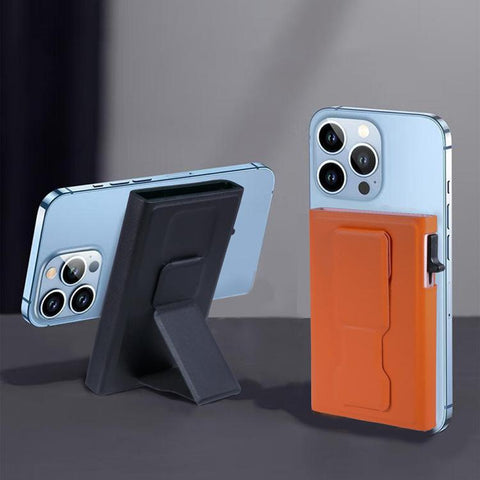 Magnetic Automatic Pop-up Mobile Phone Holder RFID Card Slots