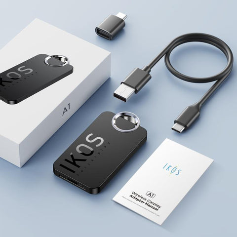 IKOS A1 Wireless CarPlay Bluetooth Adapter, For iOS