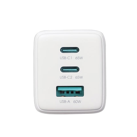 JOYROOM JR-TG10 65W GaN Dual Type-C, USB 3-Port Charger with Type-C to Type-C Cable, EU Plug, UK Plug