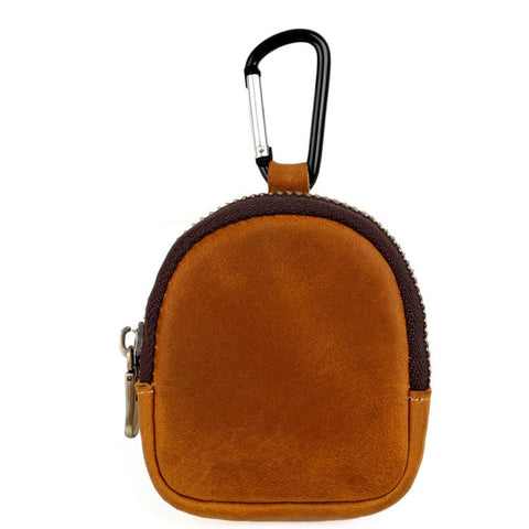 Genuine Leather Shell Shaped Small Coin Purse Earphones Keys Storage Bag