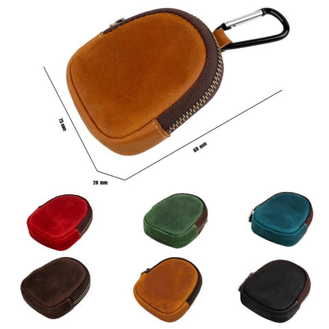 Genuine Leather Shell Shaped Small Coin Purse Earphones Keys Storage Bag