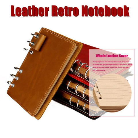 Vintage Genuine Leather Notebook Detachable Loose-Leaf Travel Account Book