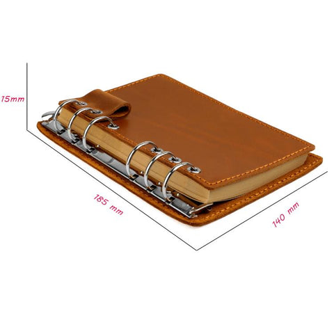 Vintage Genuine Leather Notebook Detachable Loose-Leaf Travel Account Book
