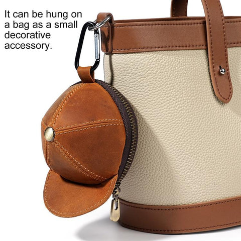Genuine Leather Vintage Cap Style Coin Purse Small Wallet Waist Pouch