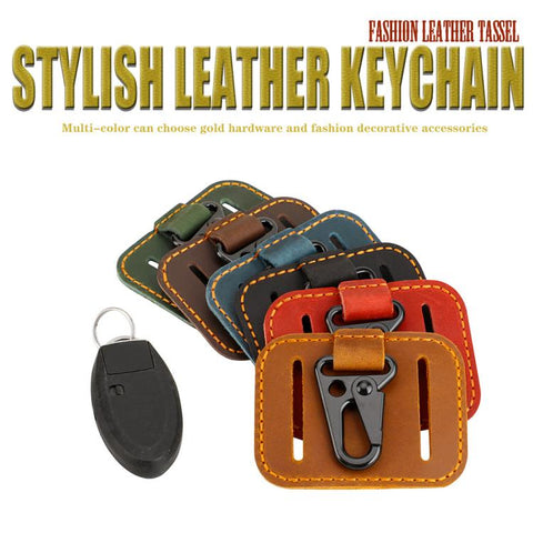 Crazy Horse Leather Car Key Eagle Beak Buckle