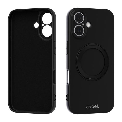 ABEEL Skin-friendly Feel Magnetic Liquid Silicone Phone Case with Holder, For iPhone 17 Pro Max, For iPhone 17 Pro, For iPhone 17, For iPhone 16 Pro Max, For iPhone 16 Pro, For iPhone 16