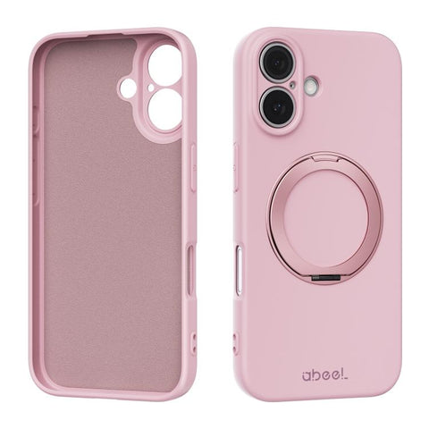 ABEEL Skin-friendly Feel Magnetic Liquid Silicone Phone Case with Holder, For iPhone 17 Pro Max, For iPhone 17 Pro, For iPhone 17, For iPhone 16 Pro Max, For iPhone 16 Pro, For iPhone 16