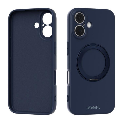 ABEEL Skin-friendly Feel Magnetic Liquid Silicone Phone Case with Holder, For iPhone 17 Pro Max, For iPhone 17 Pro, For iPhone 17, For iPhone 16 Pro Max, For iPhone 16 Pro, For iPhone 16