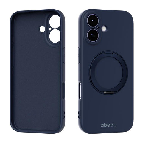ABEEL Skin-friendly Feel Magnetic Liquid Silicone Phone Case with Holder, For iPhone 17 Pro Max, For iPhone 17 Pro, For iPhone 17, For iPhone 16 Pro Max, For iPhone 16 Pro, For iPhone 16