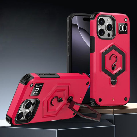 Hexagon Armor Magnetic Holder Weighing Scale Phone Case, For iPhone 12 / 12 Pro, For iPhone 11 Pro Max, For iPhone 11
