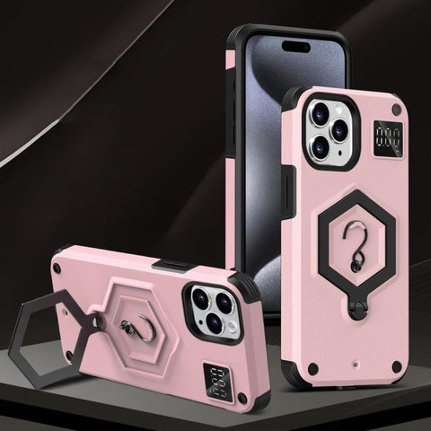 Hexagon Armor Magnetic Holder Weighing Scale Phone Case, For iPhone 12 / 12 Pro, For iPhone 11 Pro Max, For iPhone 11